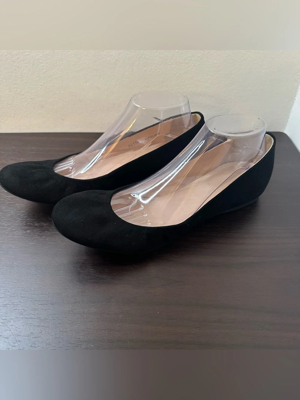 J. CREW Black Suede Round Toe Slip-On Ballet Flats, US 10.5 Classic Capsule, New